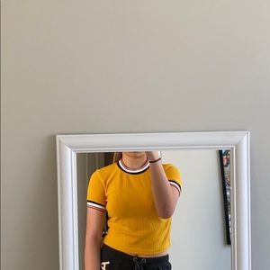 yellow crop top